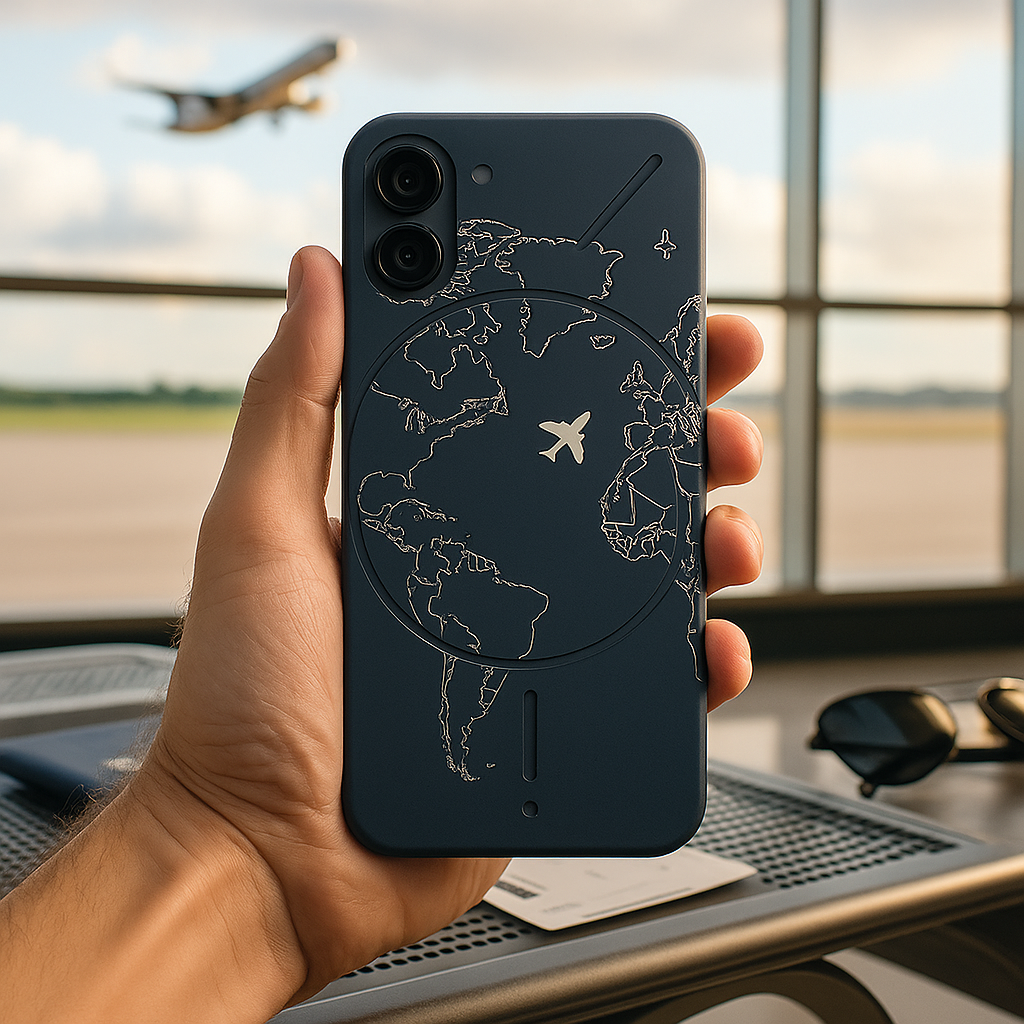 World Map Embossed Unique Case - Nothing