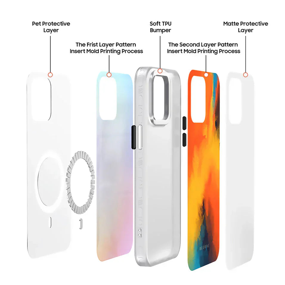 Beige Blue - iPhone Case