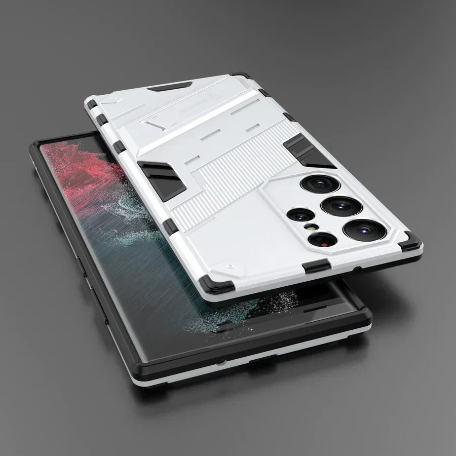 Elegant Hard Armor Invisible Bracket Phone Case