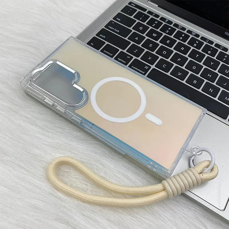 Aurora MagSafe Compatible Case With Lanyard - White